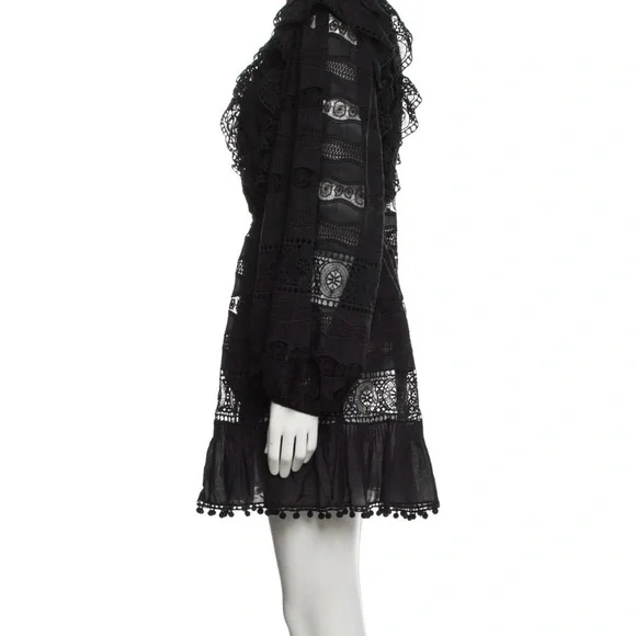 Ulla Johnson Jolie Black Lace Long Sleeve Dress SZ 4 - Picture 7 of 14